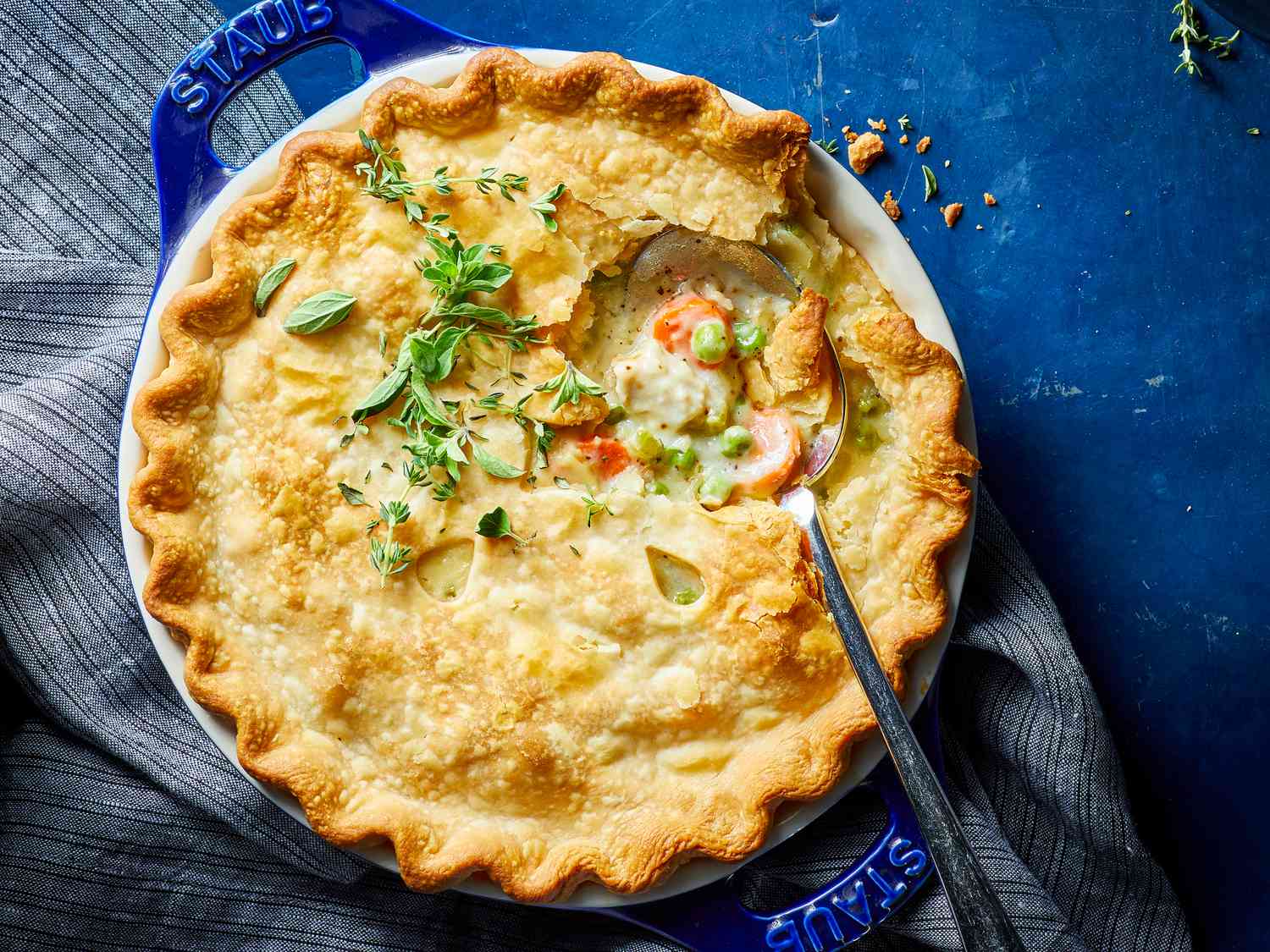 Flaky Chicken Pot Pie Crust (Double Crust)